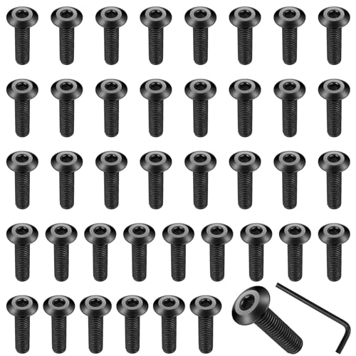 XxinXrong 40 Stück M8 Schrauben Set, Flachkopfschrauben M8x30mm, A2 V2A Edelstahl Schrauben mit Innensechskantschrauben, Maschinenschrauben Set