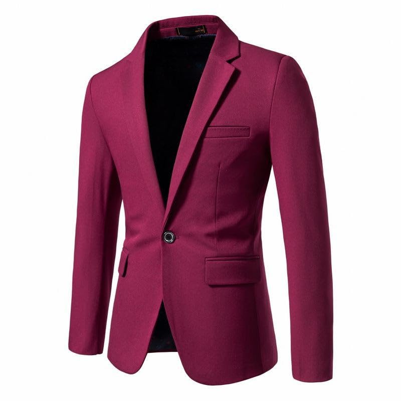 Men's Suit Jacket Wedding Blazer One Button Bussiness Casual Formal Sport Coats for Party, Prom, Dinner
