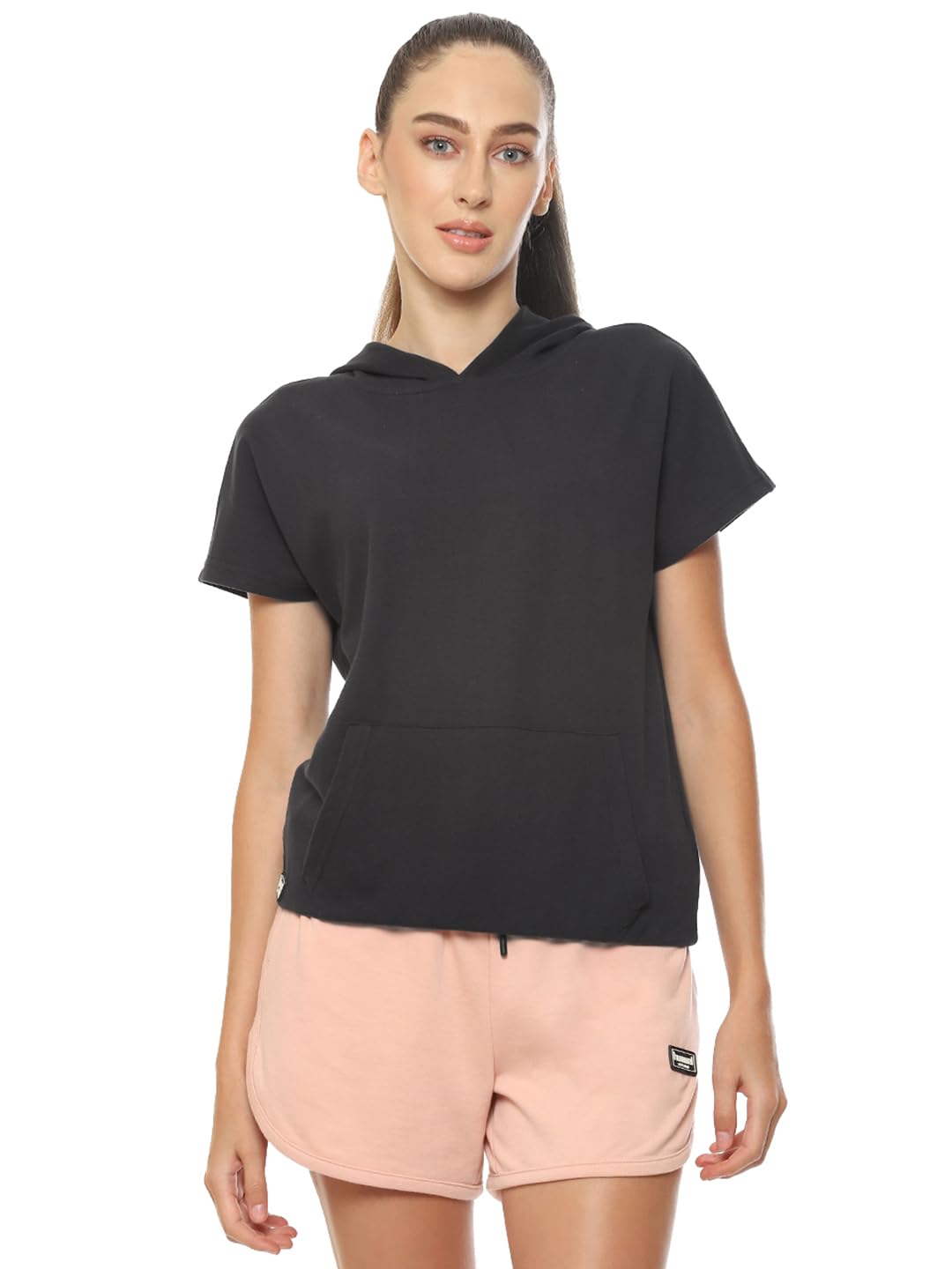 hummel Tam Women's Hoodie| Casual Wear | Regular Fit | Comfortable and Trendy | Polycotton Fabric | Short Sleeve|Hooded Neck| Hoodies for Women-picture-19