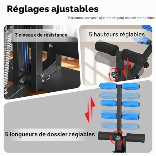 RELIFE REBUILD YOUR LIFE Machine à Squat Appareil Musculation Fessier Appareils Jambes et Cuisses Abdominaux – vue 6