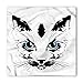 Produktbild Animal Bandana, Big Cat Face Pet Sketchy, Unisex Bandana Head and Neck Tie Neckerchief Headdress Silk-Like 100% Polyester