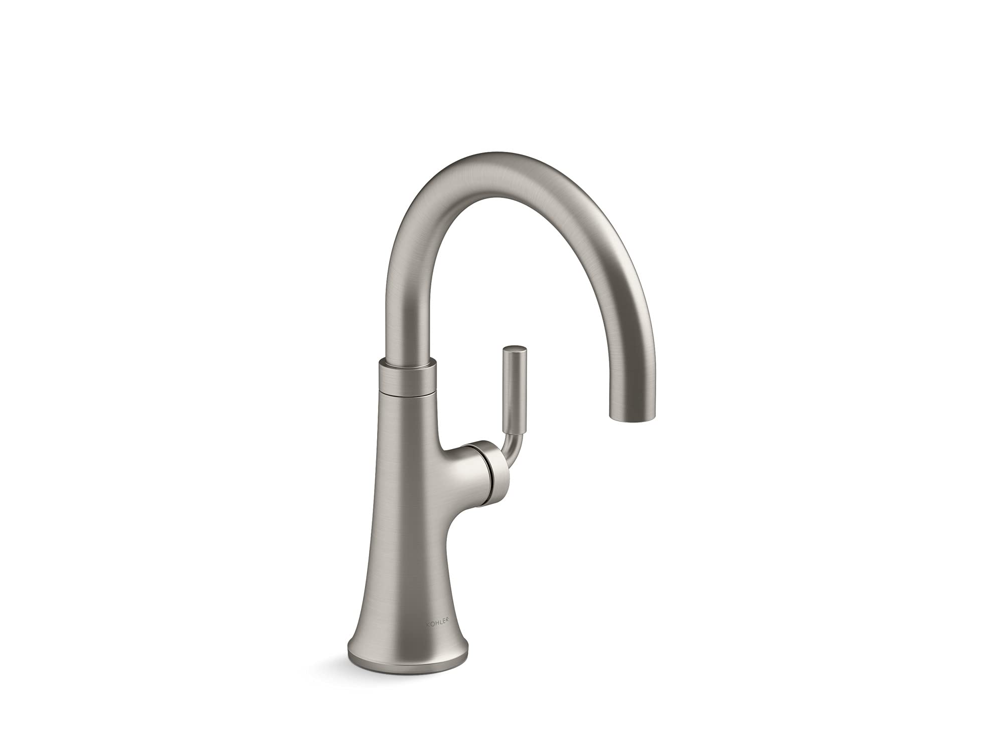 Kohler 23767-VS Tone Single Handle Kitchen Bar Faucet, Prep Sink Faucet, Wet Bar Faucet, Faucet for Bar Sink, Vibrant Stainless