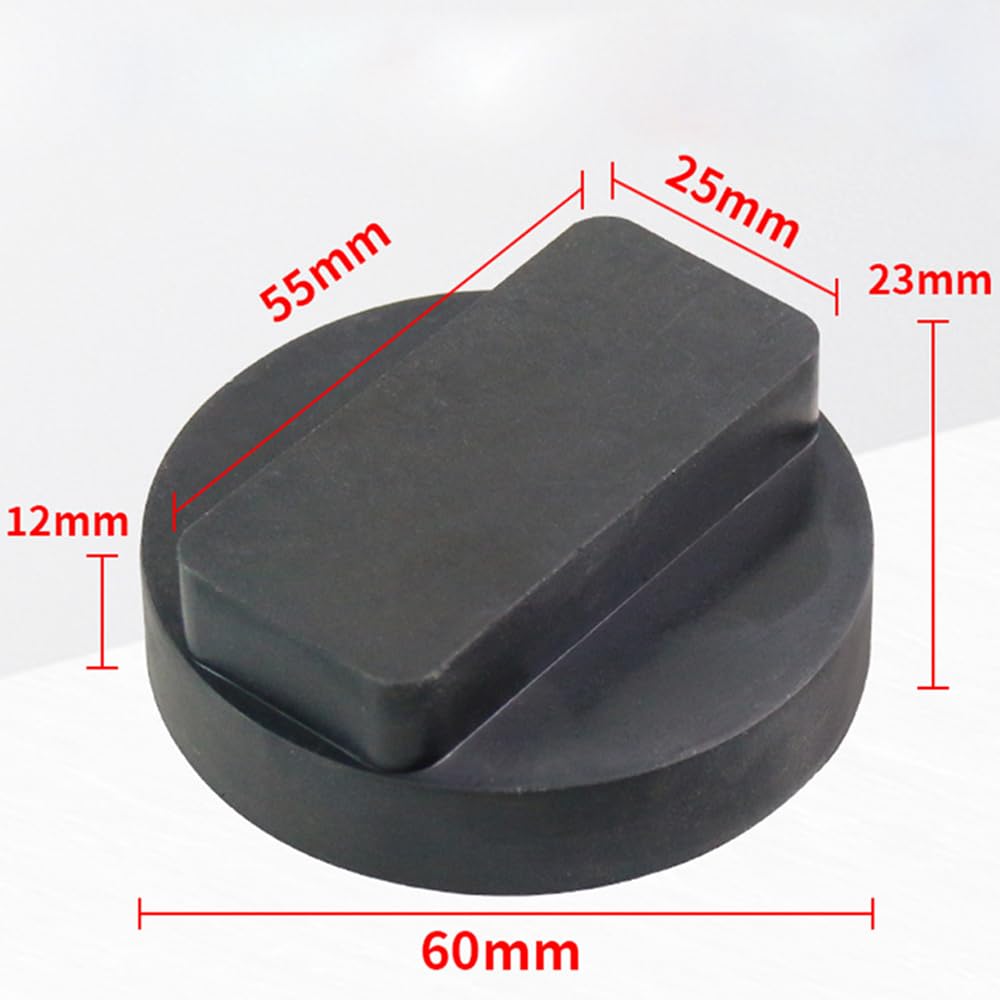 2 Stück Wagenheber-Gummiauflage Set – Schutzpad Für Rahmen & Unterstellbock, Schwarz, Ø 68 Mm