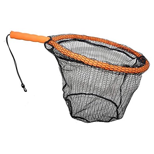 ForEverlast Inc. Generation 2 Non-Snag Floating Fishing Landing Net for Wade Fishing, Fly Fishing, Kayak Fishing, G2 Pro Net, Orange