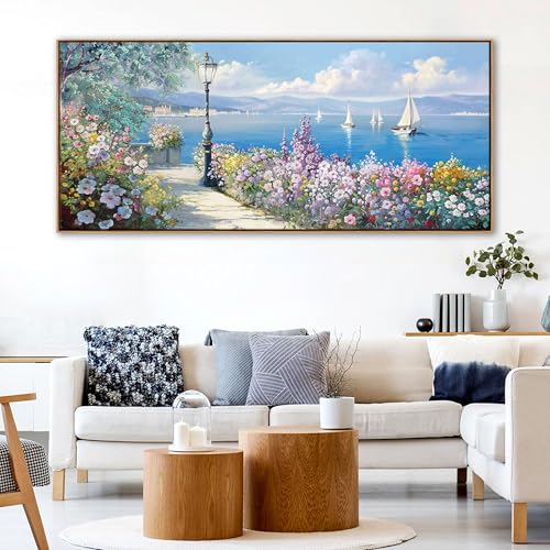 YCPRIMER Extra Large Coastal Wall Art - Sailboat Pictures Ocean