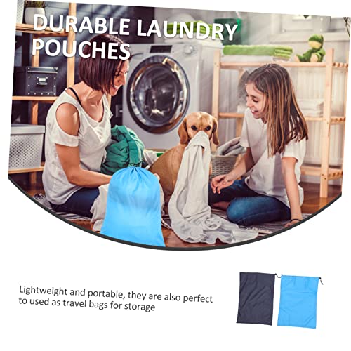 Zerodeko 2 Pçs Bolsa De Lavanderia De Viagem Bolsa De Lavanderia De Malha Com Cordão Bolsa De Malha