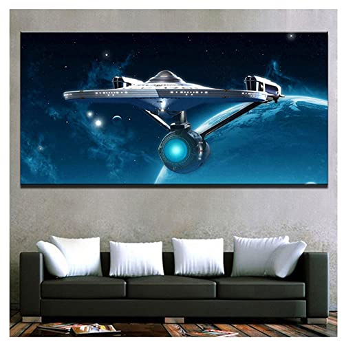 5D DIY Peinture Diamant,Star Trek Full Drill Diamant Painting,Diamond Painting Accessoires,Broderie Diamant Kit Complet,Canevas Diamant Kit Complet,Diamants Painting,Home Décoration 24x48in