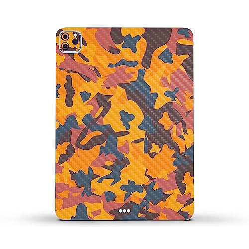 Image of MightySkins Carbon Fiber Skin Compatible with Apple iPad Pro 11 inch M2 4th Gen (2022) Full Wrap Kit - Autumn Camouflage | Protective, Durable Textured Carbon Fiber Finish | Made in The USA