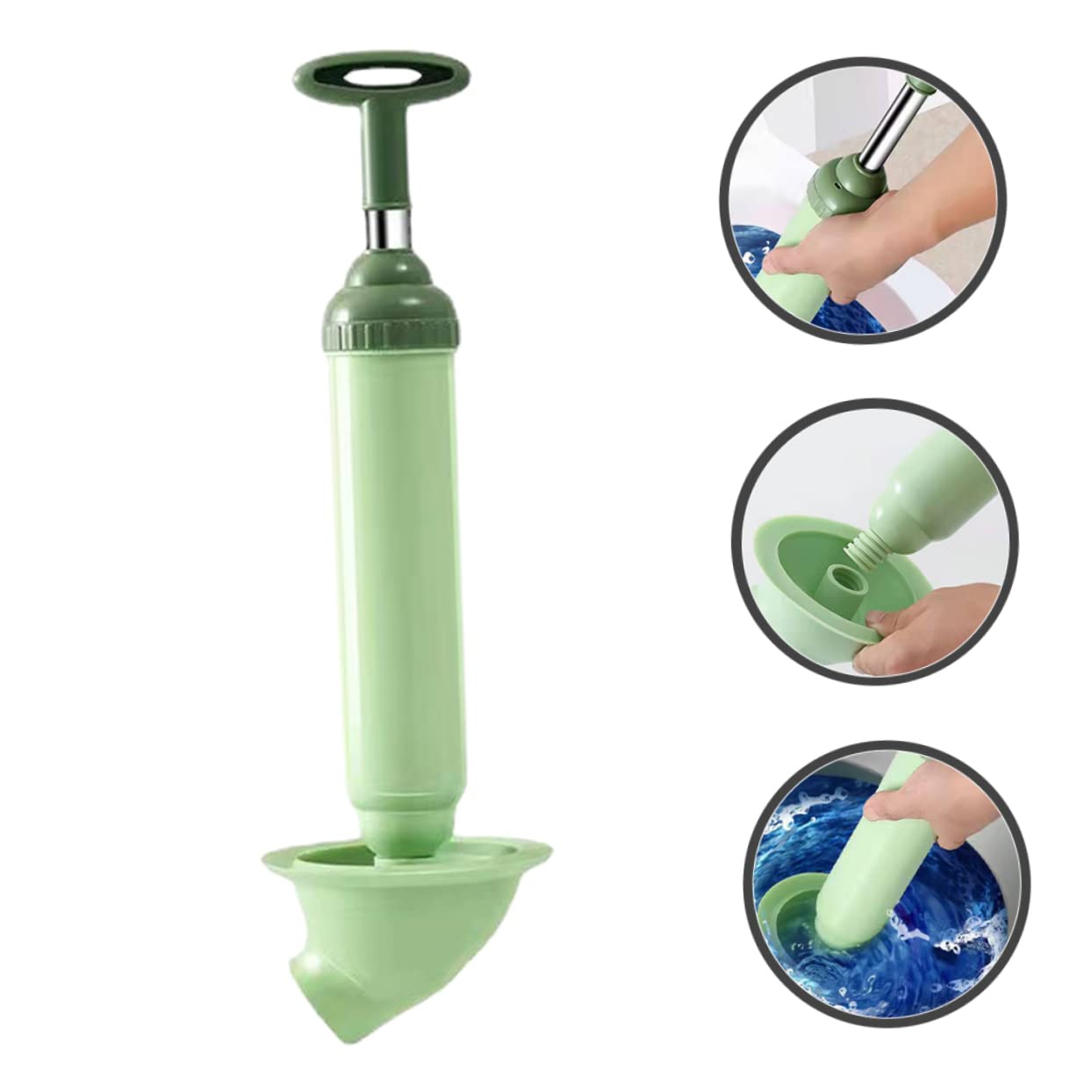 PartyKindom Stantuffo per WC in PVC di Colore Chiaro, Facile da Sbloccare e Compatibile con Maggior Parte degli Scarichi, per Pulizia in Casa e Ufficio