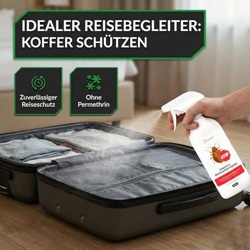 Oramics Bettwanzen Spray (500ml) – Umgebungsspray zur Vorbeugung nach Reisen & Hotelaufenthalten – Repellent für Matratzen, Polster & Textilien – Mit dezentem Duft