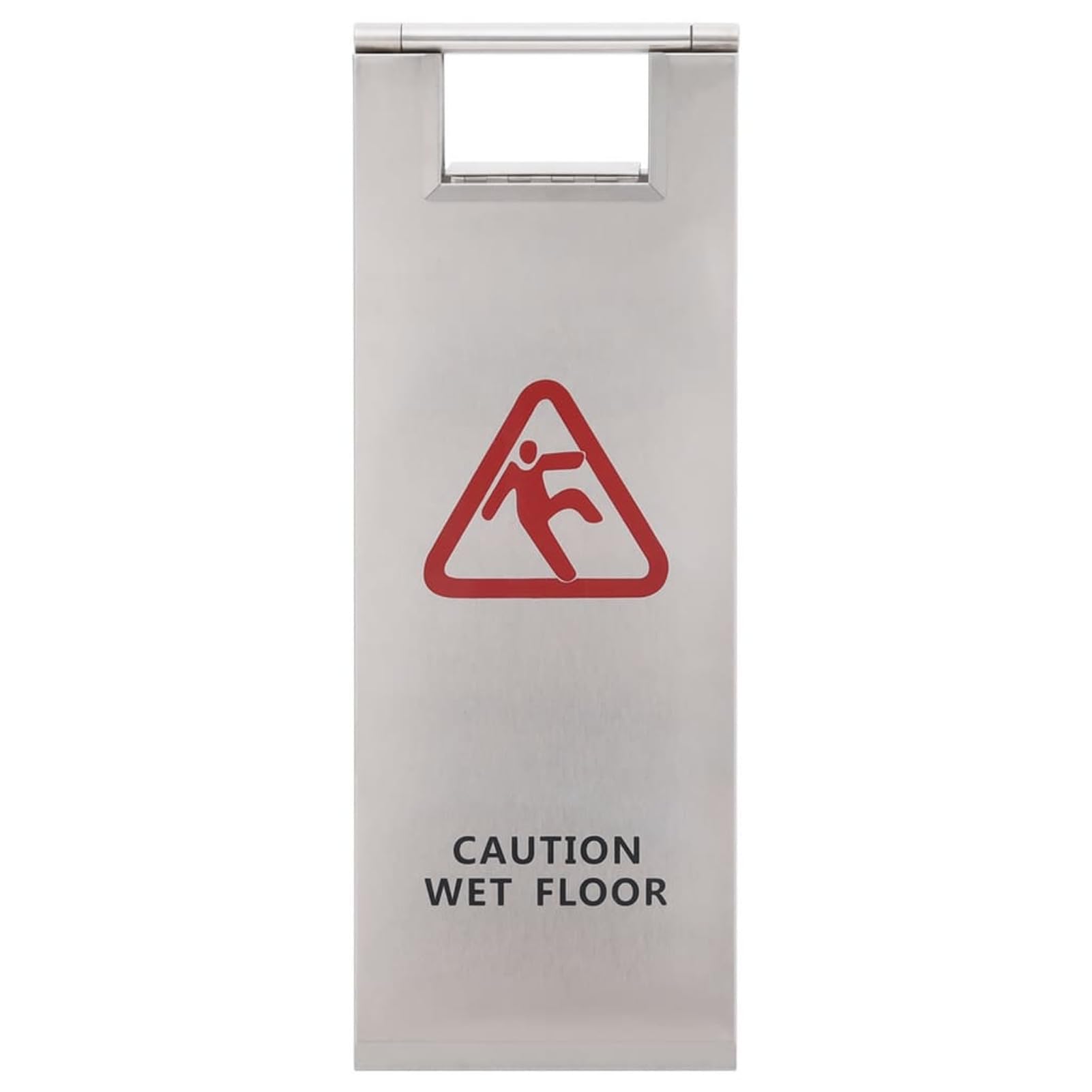 Brokky Cartello Pieghevole Pavimento Bagnato in Acciaio Inox|Factory Wet Floor Cartello Pavimento Bagnato