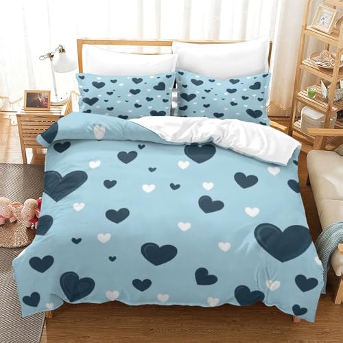 Housse de couette zippée anti-acarienne lit simple fille 3D - 3