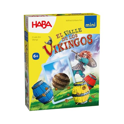 HABA 2012192003 - La Valle dei Vichinghi, versione Mini, gioco da tavolo di strategia per bambini, in peltro da oltre 6 anni