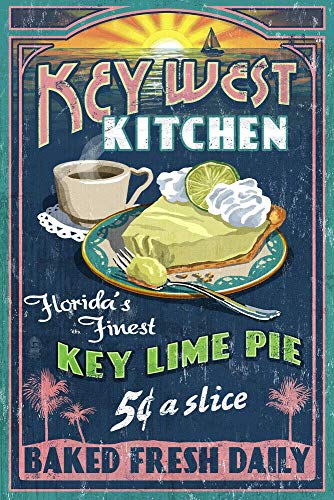 Poster Poster Key West FL Key Lime Pie Vintage Sign - LP Artwork
