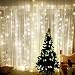 Window Curtain Icicle Lights, LinkStyle 304 LEDS String Fairy Starry Twinkle Stars Lights 9.8ft x 9.8ft with 8 Modes for Wedding Party Home Patio Lawn Garden Bedroom Outdoor Indoor Wall Lights