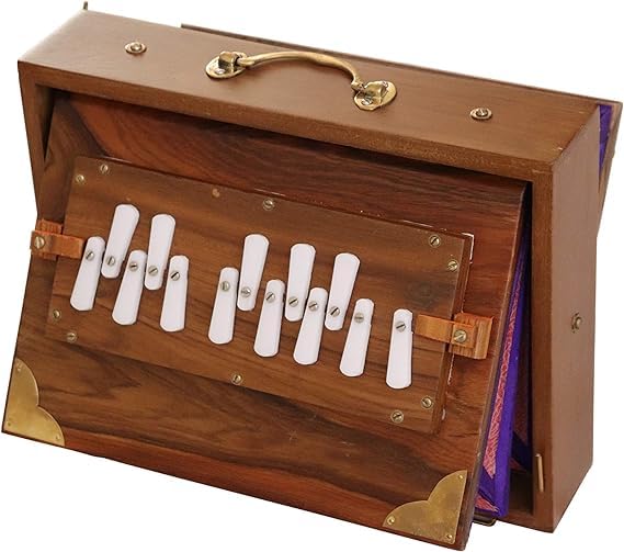 Shruti Box, Profi-Modell, Teakholz, Maßstab C bis C (C3 bis C4), 30 x 22 x 8,5 cm, 2,5 kg, abgestimmt auf 440 Hz