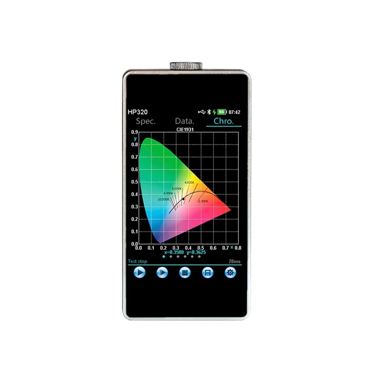 Espectrofotómetro, Espectrómetro De Luz Portátil Mano HP320 Para Probar Luces Para Fabricantes LED