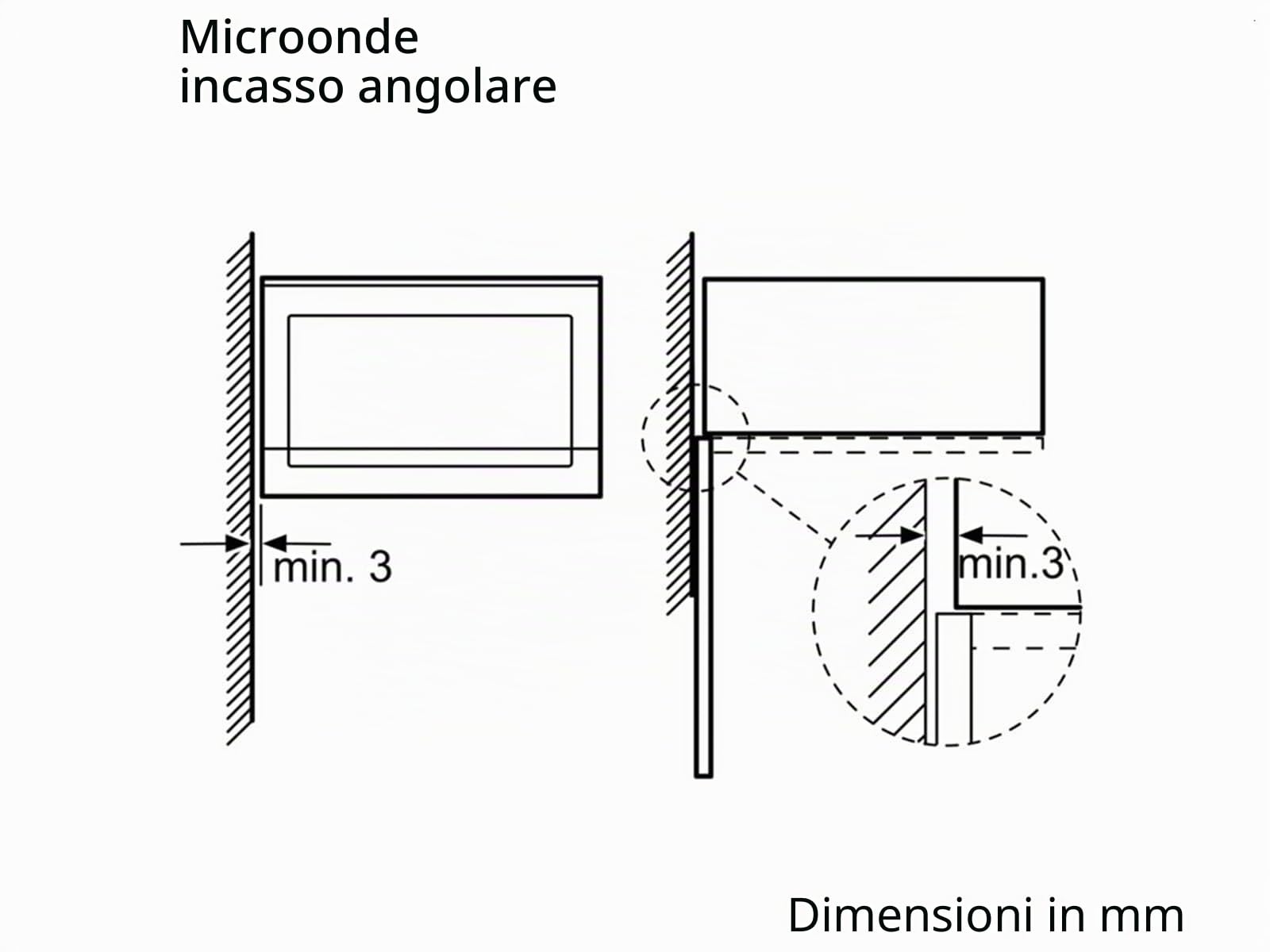 Bosch BEL554MB0 Serie 6 - Microonde da incasso / 900 W / 25 L / piatto girevole 31,5 cm / Cerniera porta sinistra / Nero / AutoPilot 8 / Funzione grill