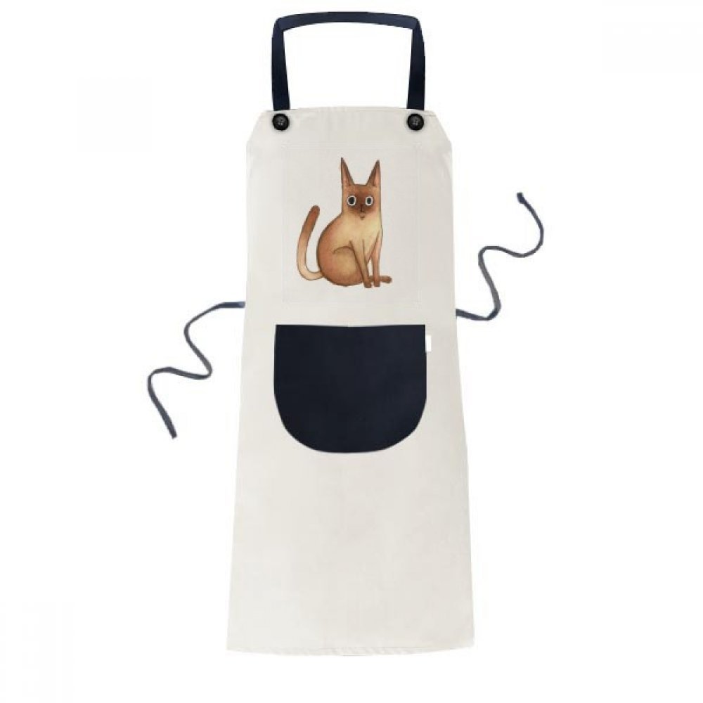 Chat siamois tablier de cuisine anti-taches pour cuisiner propre
