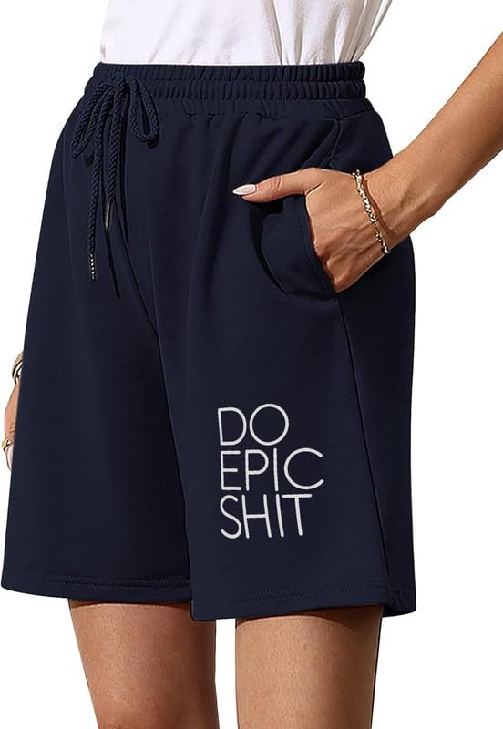 Women's Green Casual Summer Cotton Shorts Athletic Gym Shorts Basic Shorts Relaxed Fit Running Jogger Shorts with Pockets-image-44