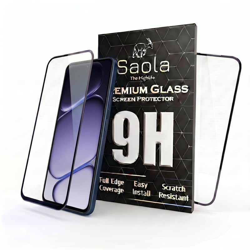 Image of Saola HD+ Oleophobic Tempered Glass For Oneplus Nord CE 6 Lite (Pack Of 2) with Hassle-less Installation Kit. Full screen Coverage. 6.72 inch