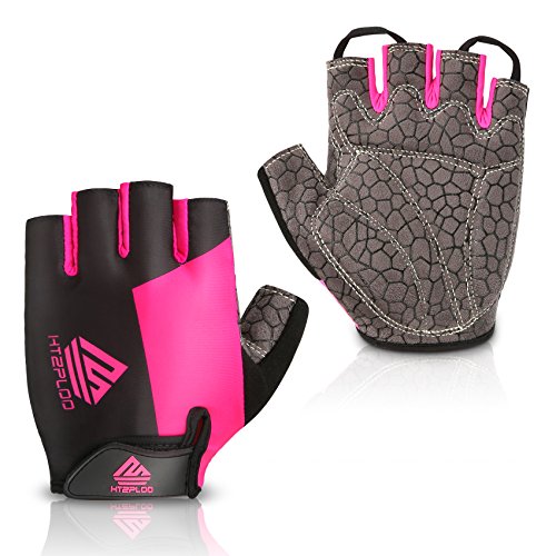 HTZPLOO Bike Gloves Cycling Gloves Mountain Bike Gloves for Women with Anti-Slip Shock-Absorbing