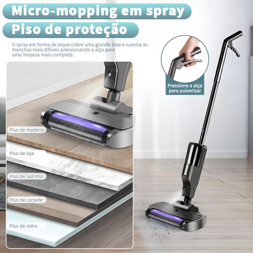 Limpador de Piso, Vassoura Eletrica Sem Fio, Limpadora de Piso, Limpadora de Piso Sem Fio, Esfregona