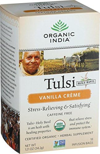 Organic India USA - Tulsi Vanilla Creme Tea, 18 bags