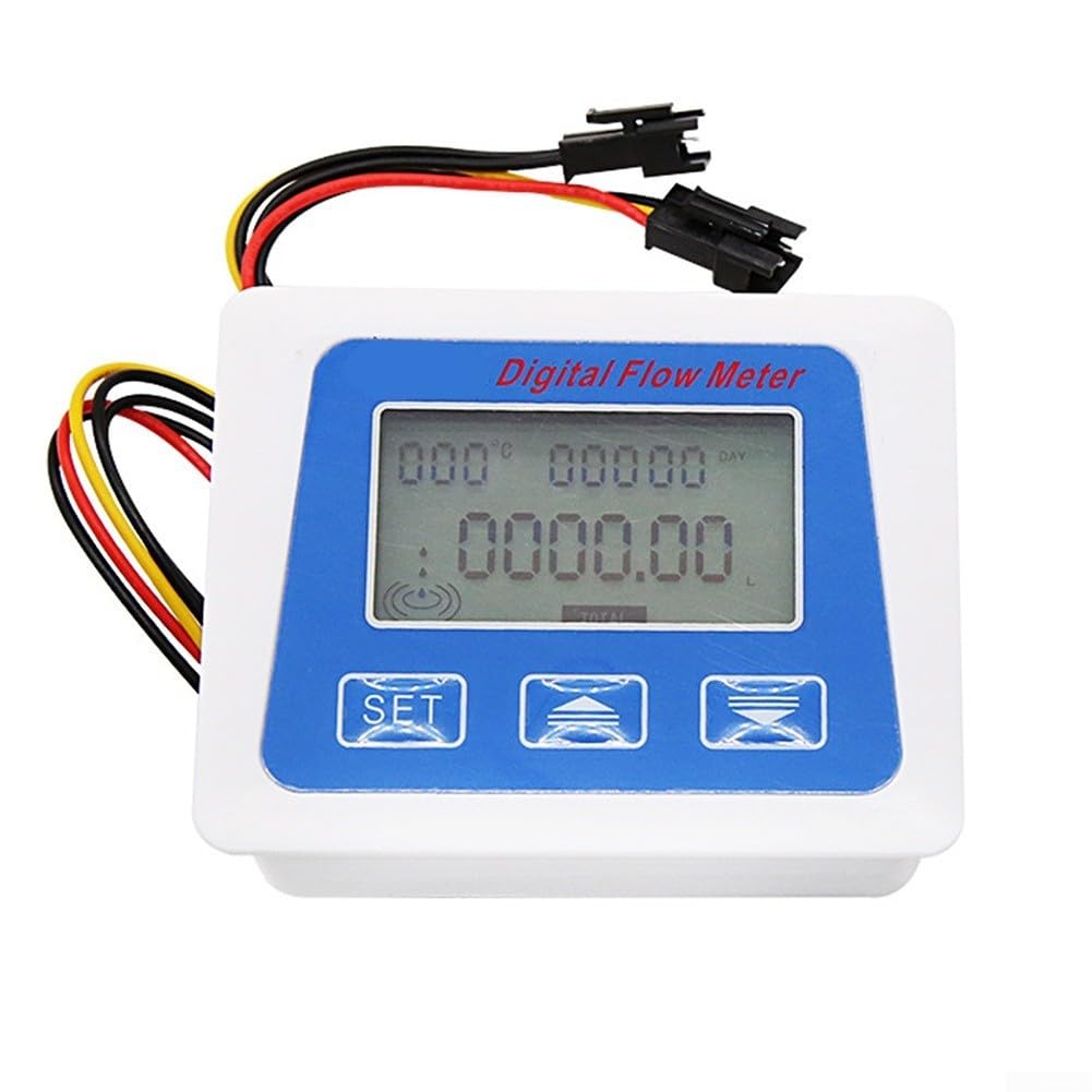 Digitaler Wasserzähler LCD G1/2 Durchflussmesser Wasseruhr mit Touch-Sensor ABS Gehäuse Durchflussmesser Garten 1-25L/min Echtzeit LCD Meter Wasserzähler für celsius für fahrenheit
