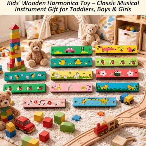 Image of 4 Pcs Harmonica Mouth Organ, Musical Instruments for Kids, Early Music Education Tools, Portable Travel Entertainment, Random Colours and Pattern