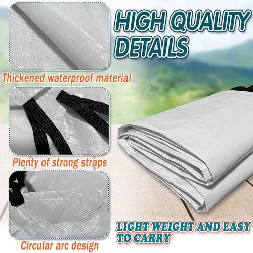 HZCGJMY 2 Pcs 10 Ft Canopy Rain Gutter for Pop Up Canopy White Outdoor Rain Tent Canopy Accessories Portable Canopy Gutter with Straps Connecting Tents Easy Drainage by HZCGJMY - Used condition - Image 3