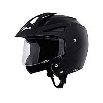 Vega Crux Open Face Black Helmet-L