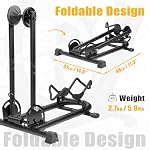 BikeHand Foldable Bike Stand Floor Rack | Sturdy & Durable Quick-Fold Design for MTB & Road Bicycle Storage - up to 2.4" Tire Width | Portable Bike Rack Garage Foldable Storage Stand | Updated Design - Image 3