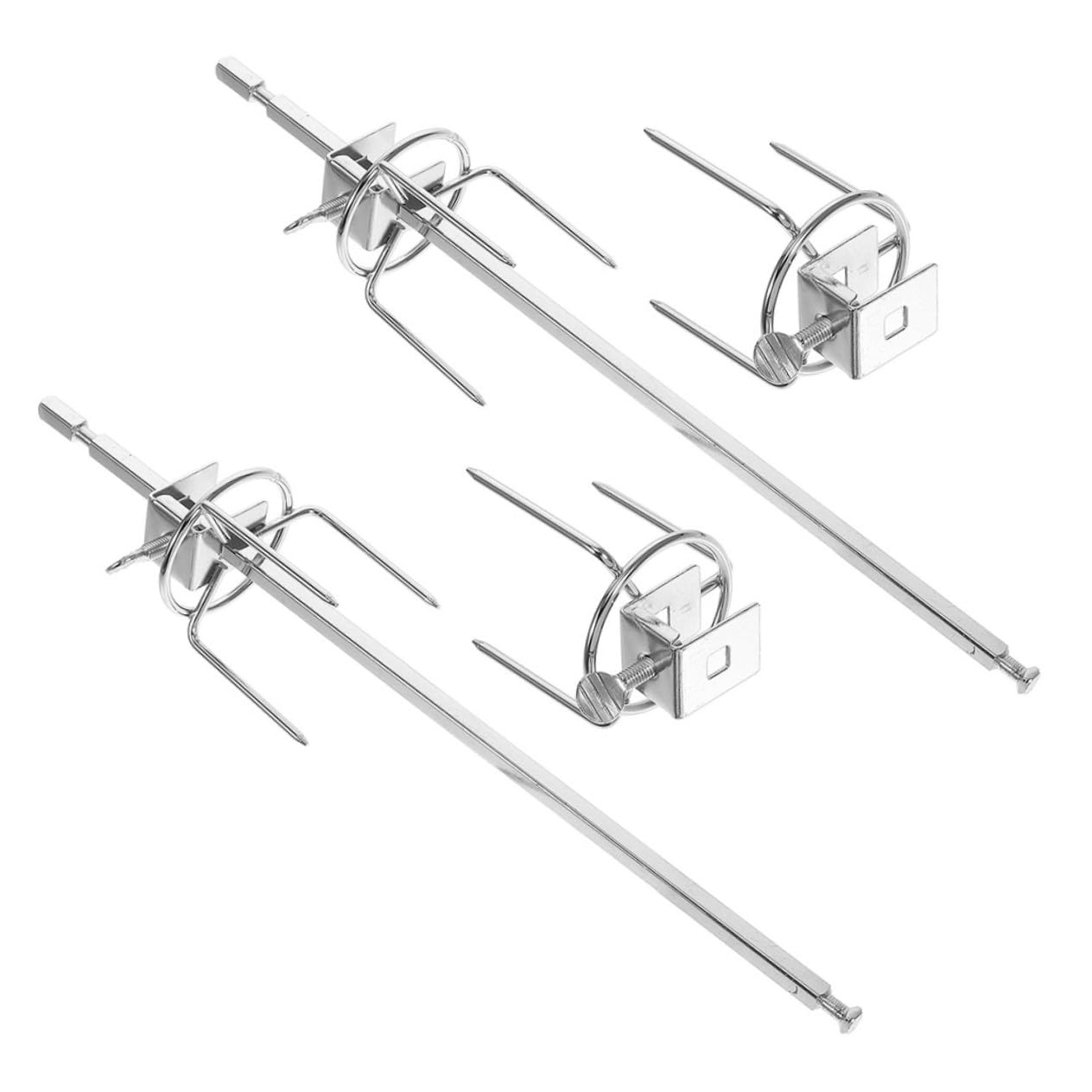 2 Impostati Forchette Rotanti in per Spiedo Elettrico Forchette Bbq Resistenti per Arrosto Tacchino e Pollo Utensili da Facili da Pulire per Friggitrice ad Aria e Elettrico