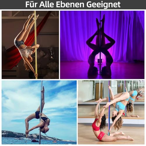 Pole de fitness 45 mm robuste en acier de haute qualité pour le studio