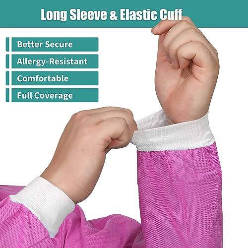 Image of Dental Disposable Lab Coats | Durable SMS 45g Soft Knit Cuffs & Collar With 3 Pockets