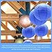 CEEYSEE 6 Pcs Paper Lanterns 12-Inch Jewel blue Chinese Japanese Round Hanging Decoration Paper Lanterns for Halloween Wedding Birthday Party Decorations (Jewel blue/BL)