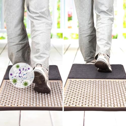 Almohadillas de limpieza automática, tapete limpiador de suela de zapatos de interior con almohadilla antideslizante y paños absorbentes para una fácil limpieza del hogar, oficina y baño