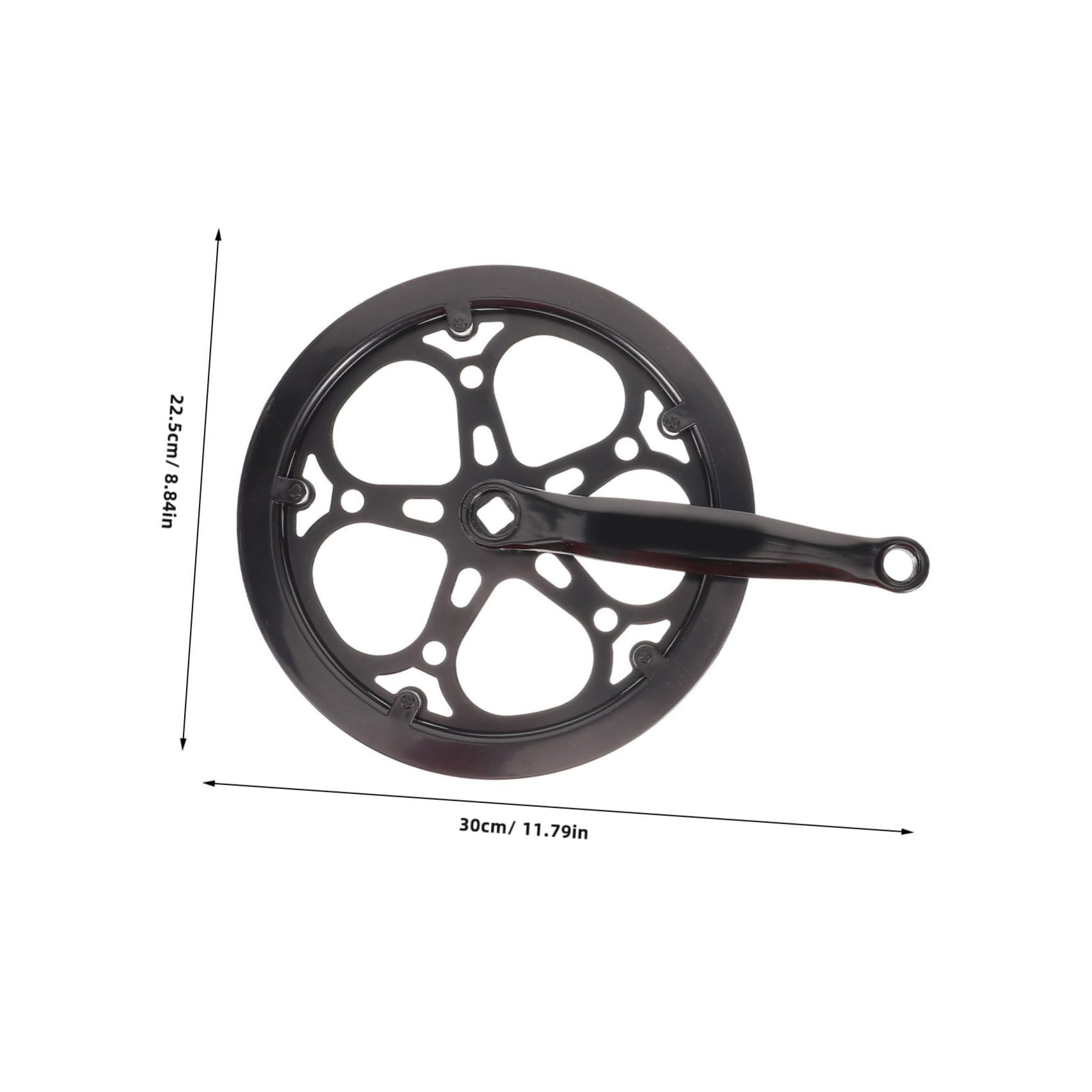 Toyvian Guarnitura Singola 52 Denti Manovella 170 MM in Ferro per Bici da Montagna e Strada Ruota a Catena Singola