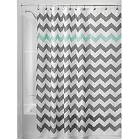 Algopix Similar Product 12 - iDesign Chevron Fabric Shower Curtain