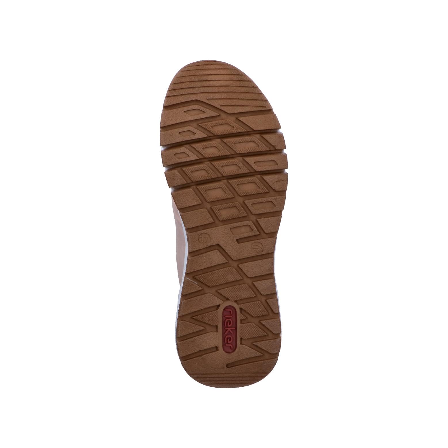 Rieker Mujer Zapatillas M4903, señora Zapatillas Bajas,Plantilla Desmontable