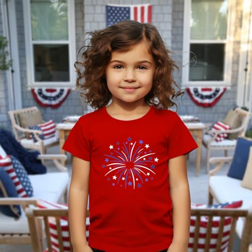 Image of 4th of July Shirts Toddler Boys Girls American Flag USA T-Shirt Kids Patriotic Tee Tops