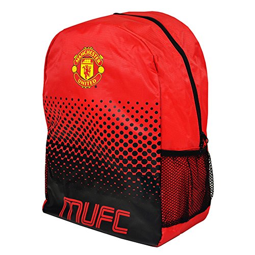 Manchester United FC Official: Mochila con degradado  45cm x 34cm Rojo Negro