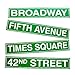 New York City Street Sign Cutouts