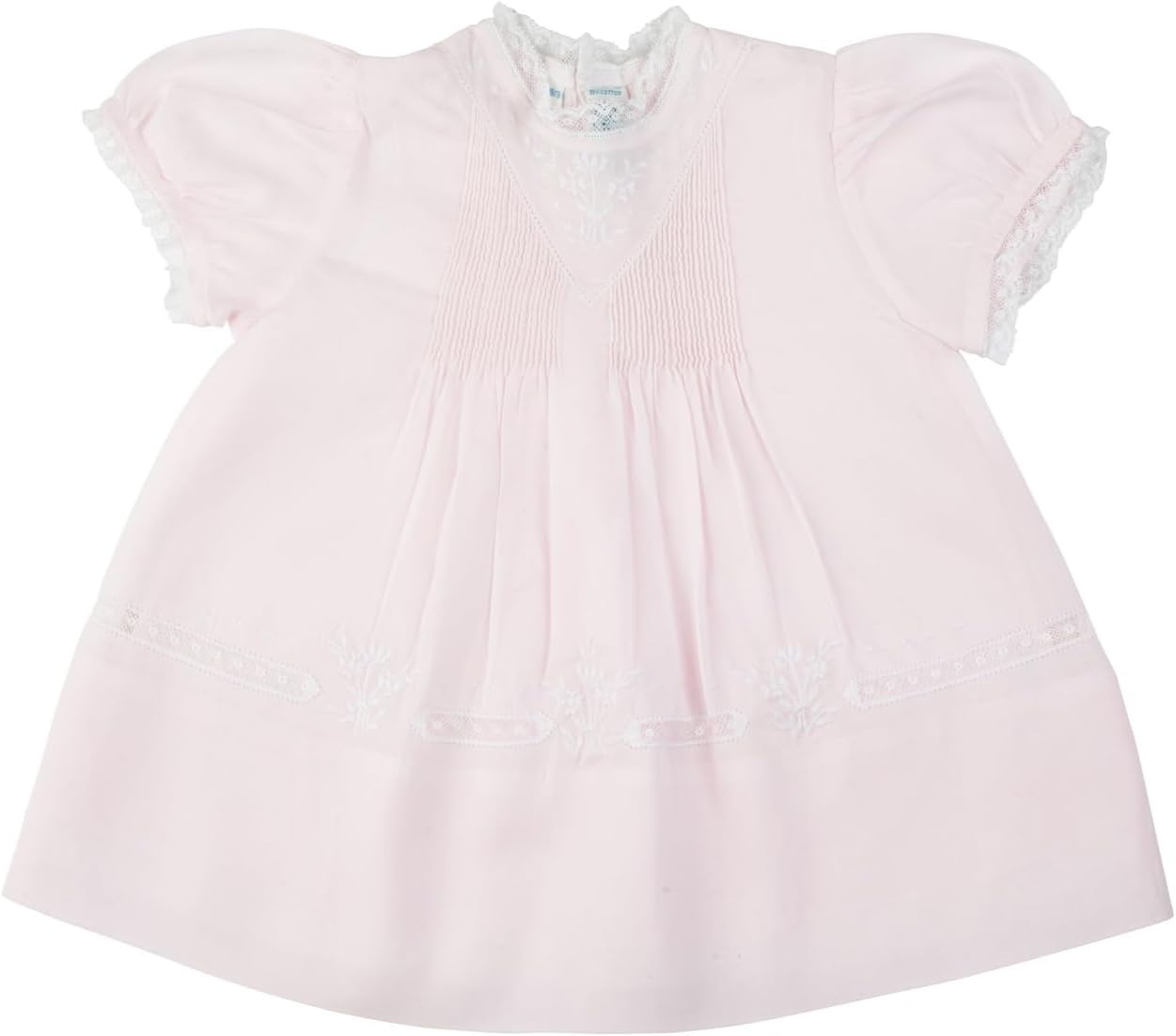 Feltman Brothers Pink Pintucks & Lace Slip Dress 6 Months