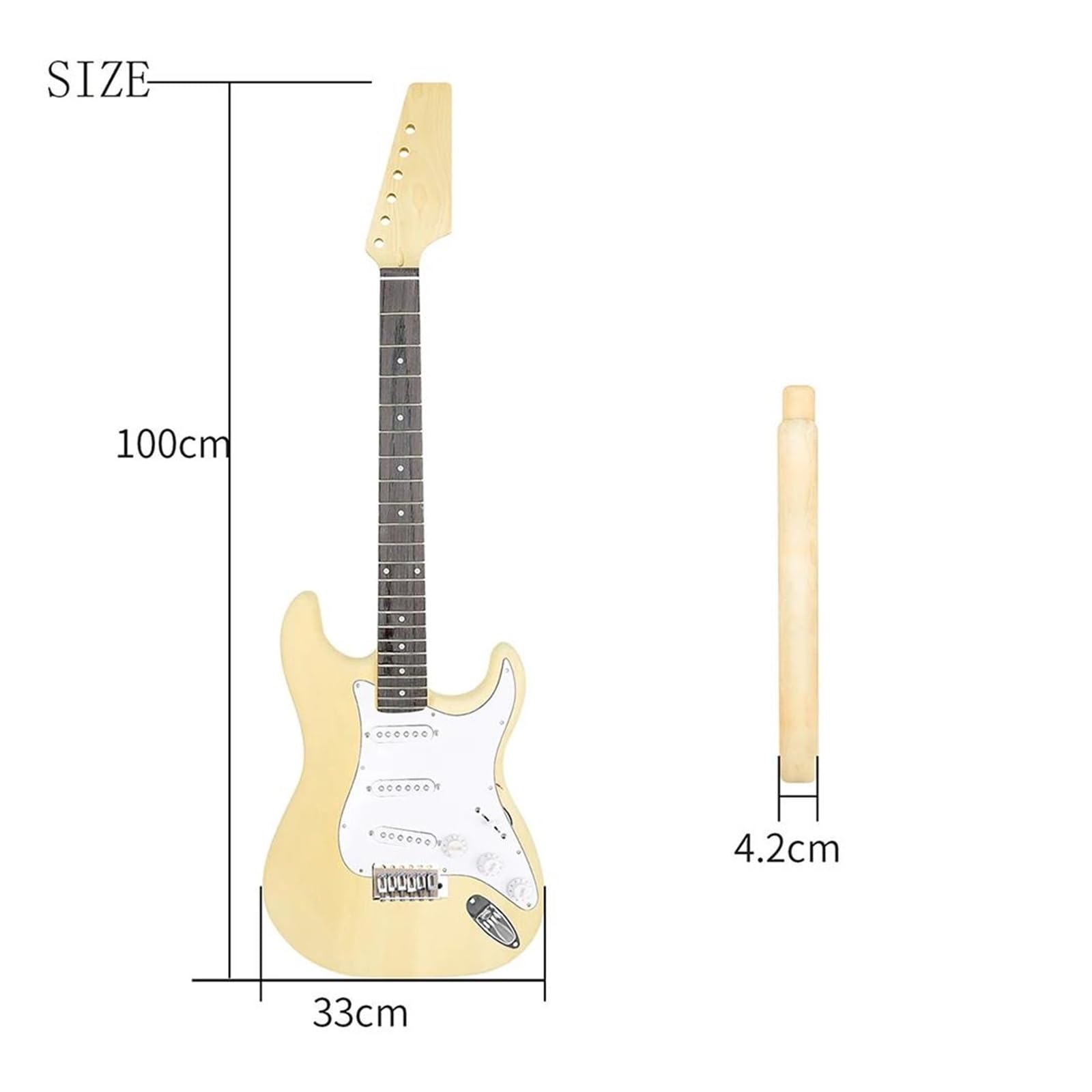 Kit Chitarra Elettrica Fai-da-te 6 Corde 22 Tasti Manico Corpo In Tiglio Per Strumento Musicale Guitarra Elettrico ST Per Principianti Chitarra DIY Kit
