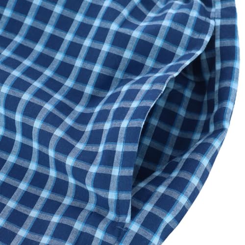 Image of Hanes Men's Big and Tall Woven Cotton Pajama Sleep Shorts (Pack of 2), 5X, Galapagos Blue and Navy