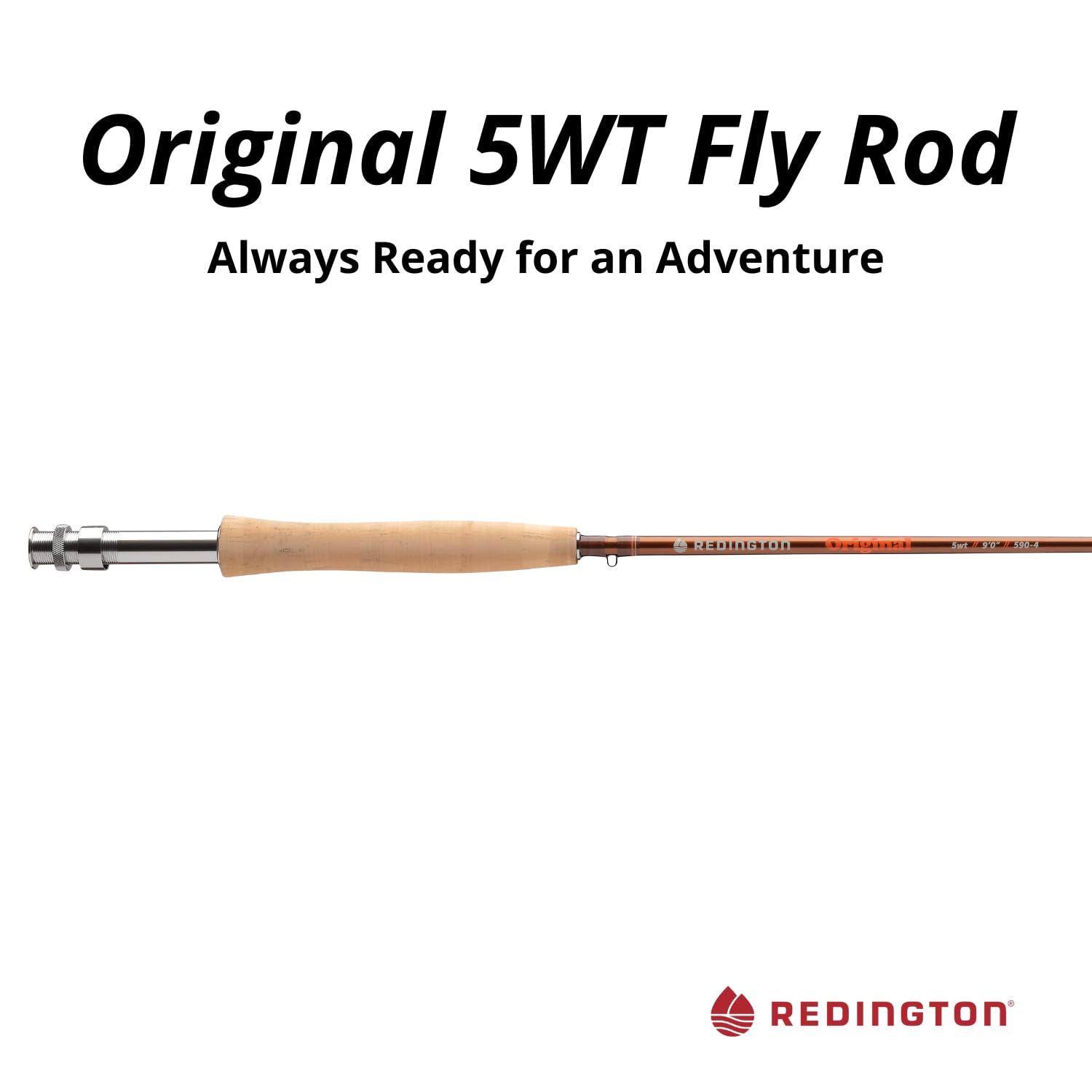 Redington Original Fly Rod - 5wt Medium-Fast Action Trout Fly Fishing Rod - Classic Design, Easy Casting, Versatile Freshwater Rod for Dry Flies, Nymphs, and Streamers