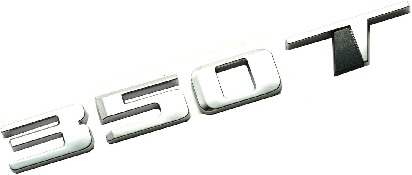 1Pc 350T Logo Emblem Compatible with CT4 CT5 XT4 XT5 Rear Turnk 350 T Nameplate 3D Badge (Chrome)