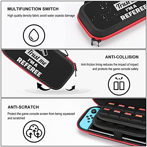 Football Soccer Referee Storage Case for Switch Game Console and Accessories, Traveling Carrying Case Bag Game Bag - Thumbnail 3